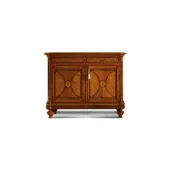 Handcrafted wooden cabinet with intricate design by Italian artisans for luxury villas and palaces.