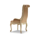 Elegant handmade wood chair with plush upholstery, ideal for luxury villas and palaces. Classic Italian craftsmanship.