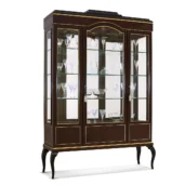 Elegant display cabinet showcasing fine custom furniture, made in Italy