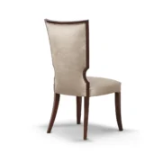 Elegant Italian luxury chair with wooden frame and cream upholstery, perfect for high-end interiors.