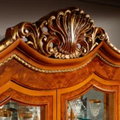 Elegant display cabinet showcasing fine custom furniture, made in Italy