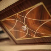 Luxury handcrafted wooden panel with intricate design, Italian artisan furniture for villas and palaces.