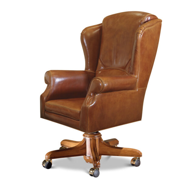 ROYAL swivel armchair in leather for luxury office