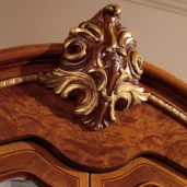 Elegant display cabinet showcasing fine custom furniture, made in Italy