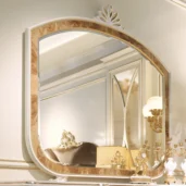 Classic mirror with carved frame and gold details, Alba collection by Marzorati