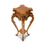 Flower stand, hand-carved with gold details, Italian baroque style — Ambra collection by Marzorati
