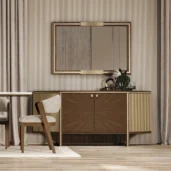 Brera modern sideboard with mirror, luxury living room setting