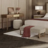 Brera bench with a modern design, bedroom setting