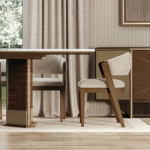 Brera wooden dining chair, modern dining room setting