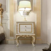Carmen nightstand with gold details, Marzorati collection