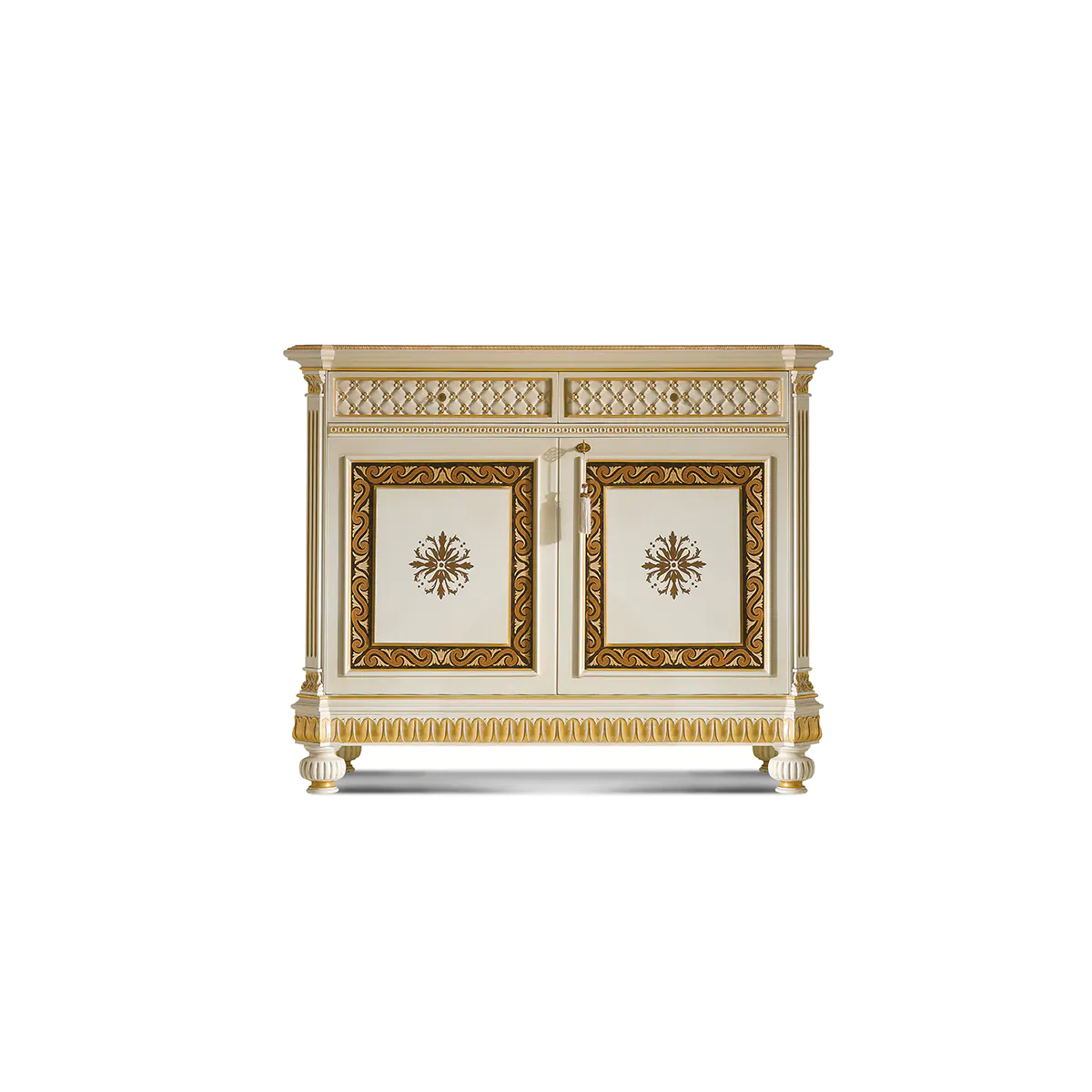 Edo 2-Door Sideboard with Marquetry Edo 2-door sideboard with marquetry, front view