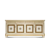 Edo 4-door sideboard with marquetry, front view