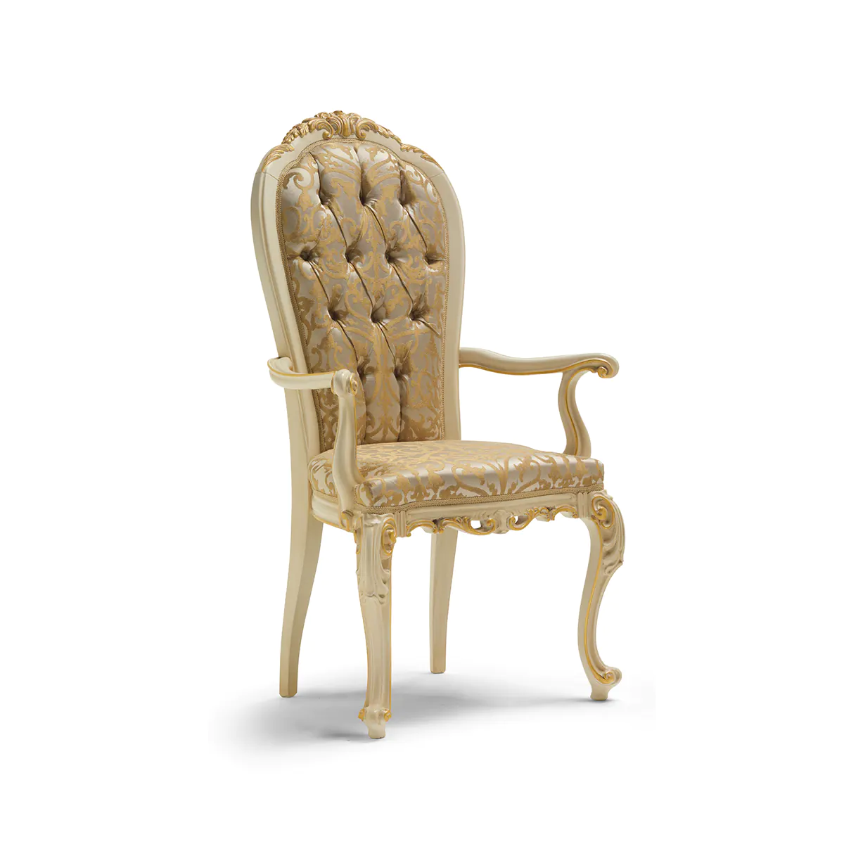 Edo Carved Wood Dining Armchair Edo dining armchair in carved wood, elegant setting
