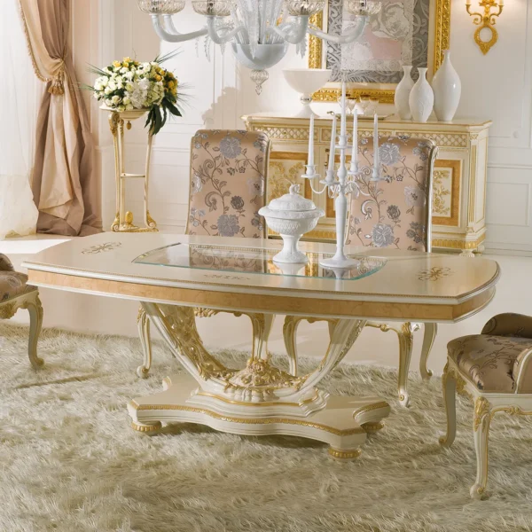 Edo dining table with Special base, dining room setting