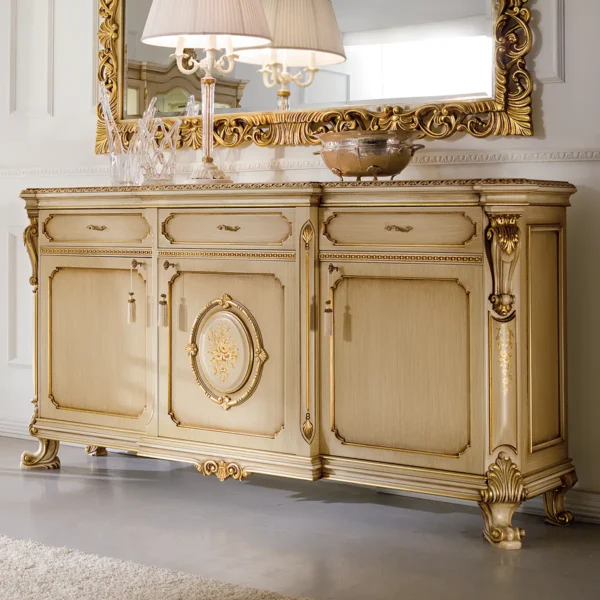Prestige 3-door sideboard with gold details.
