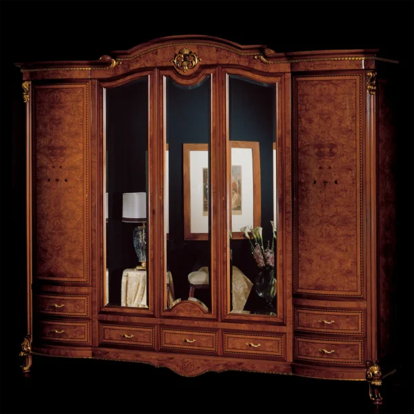 Princesse wardrobe 5 doors with mirror panels.