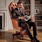 Poltrona Executive di Lusso in Pelle Italiana